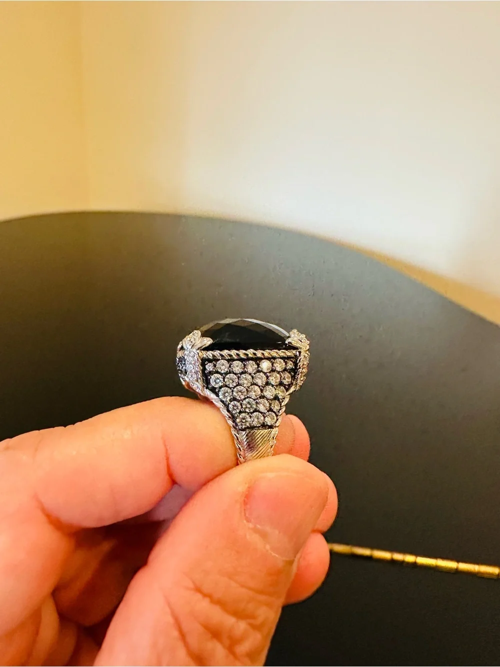 Judith Ripka Luxury Vintage Retro Designer Couture Runway Authentic Formal Ring